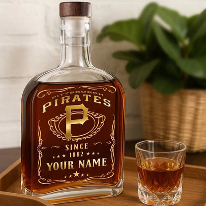 LIMITED EDITION - NEW CUSTOMIZED MLB29 PHP PITTSBURGH PIRATES LUXURY WHISKEY BOTTLE 450ML
