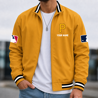[FLASH SALE] NEW CUSTOMIZED MLB29 PHP PITTSBURGH PIRATES MULTICOLOR MEN'S CASUAL JACKET