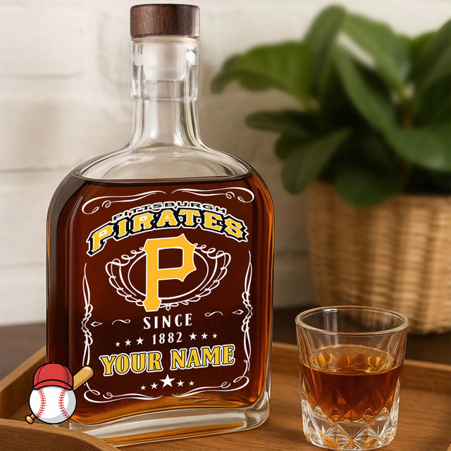 LIMITED EDITION - NEW CUSTOMIZED MLB29 PHP PITTSBURGH PIRATES LUXURY WHISKEY BOTTLE 450ML