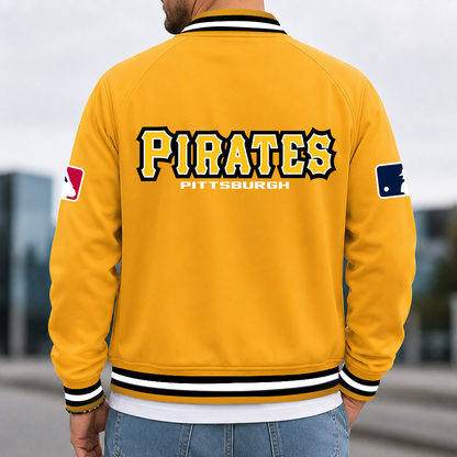 [FLASH SALE] NEW CUSTOMIZED MLB29 PHP PITTSBURGH PIRATES MULTICOLOR MEN'S CASUAL JACKET