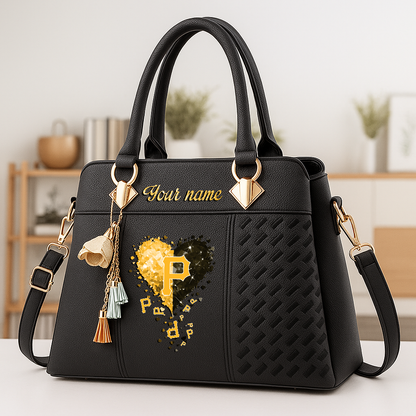 LIMITED EDITION - NEW CUSTOMIZED MLB29 PHP PITTSBURGH PIRATES ZIP HANDBAG MULTICOLOR