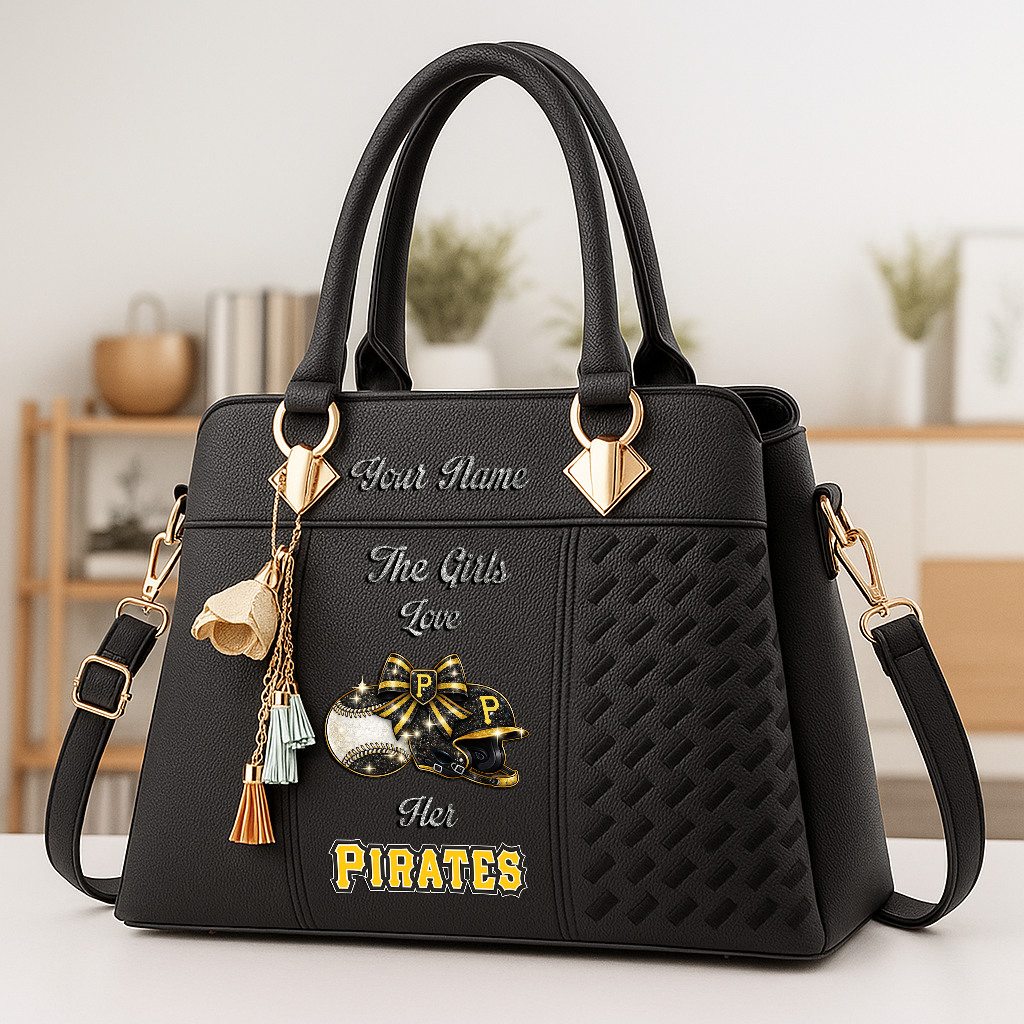 LIMITED EDITION - NEW CUSTOMIZED MLB29 PHP PITTSBURGH PIRATES ZIP HANDBAG MULTICOLOR