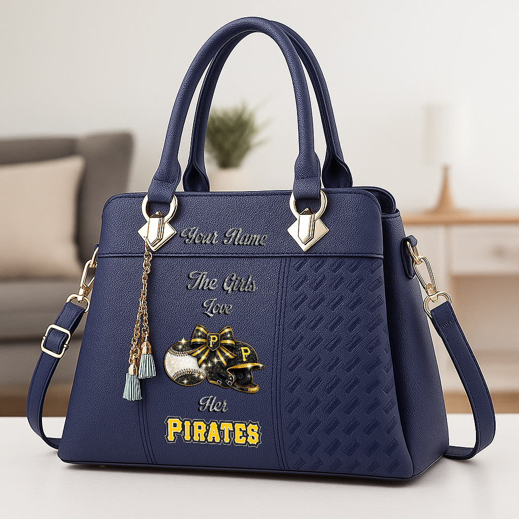 LIMITED EDITION - NEW CUSTOMIZED MLB29 PHP PITTSBURGH PIRATES ZIP HANDBAG MULTICOLOR