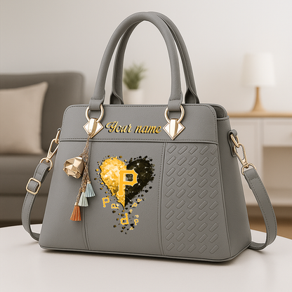 LIMITED EDITION - NEW CUSTOMIZED MLB29 PHP PITTSBURGH PIRATES ZIP HANDBAG MULTICOLOR