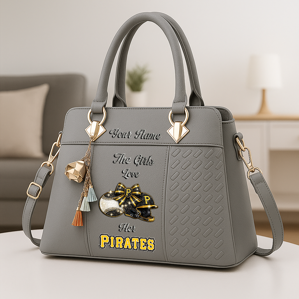 LIMITED EDITION - NEW CUSTOMIZED MLB29 PHP PITTSBURGH PIRATES ZIP HANDBAG MULTICOLOR
