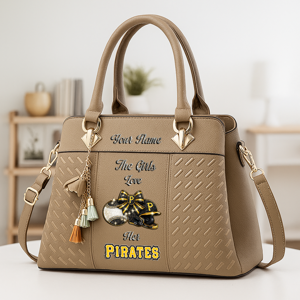 LIMITED EDITION - NEW CUSTOMIZED MLB29 PHP PITTSBURGH PIRATES ZIP HANDBAG MULTICOLOR