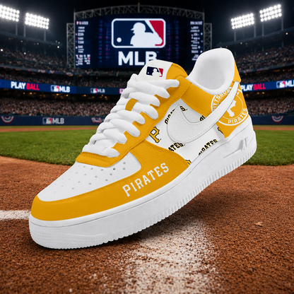 LIMITED EDITION - NEW CUSTOMIZED MLB29 PHP PITTSBURGH PIRATES AF1 SHOES