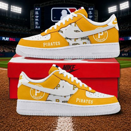 LIMITED EDITION - NEW CUSTOMIZED MLB29 PHP PITTSBURGH PIRATES AF1 SHOES