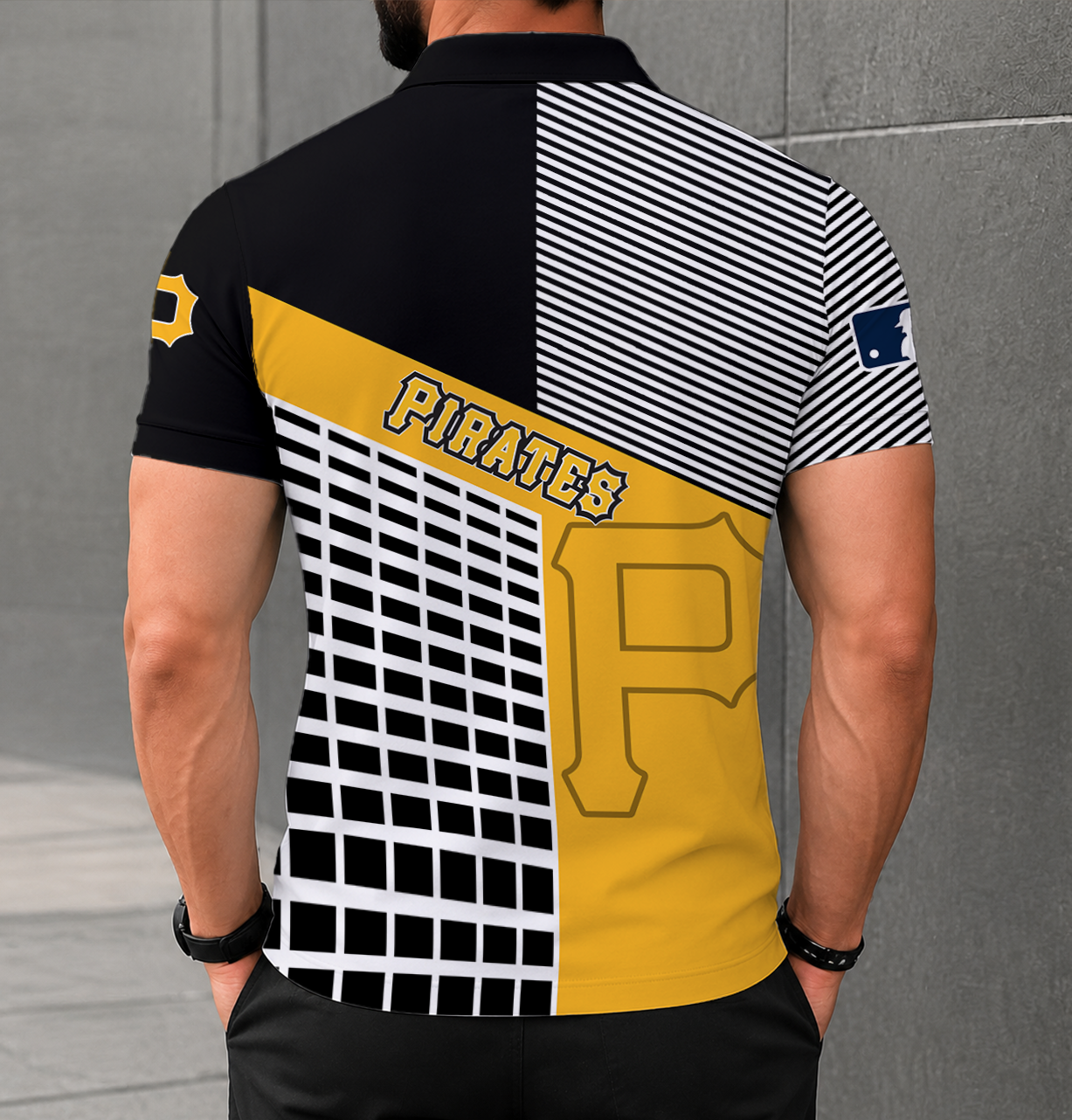 LIMITED EDITION - NEW CUSTOMIZED MLB29 PHP PITTSBURGH PIRATES POLO SHIRT