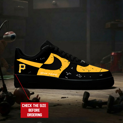 [FLASH SALE] NEW CUSTOMIZED MLB29 PHP PITTSBURGH PIRATES AF1 SHOES
