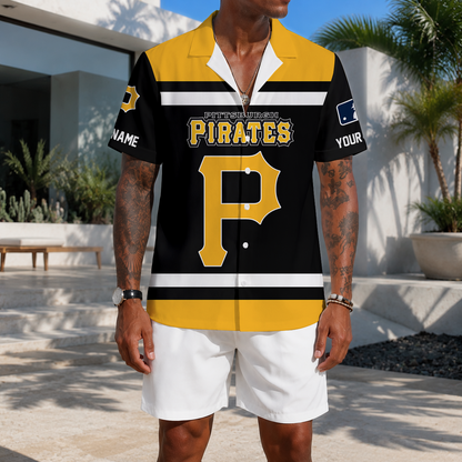 LIMITED EDITION - NEW CUSTOMIZED MLB29 PHP PITTSBURGH PIRATES UNISEX HAWAIIAN SHIRT