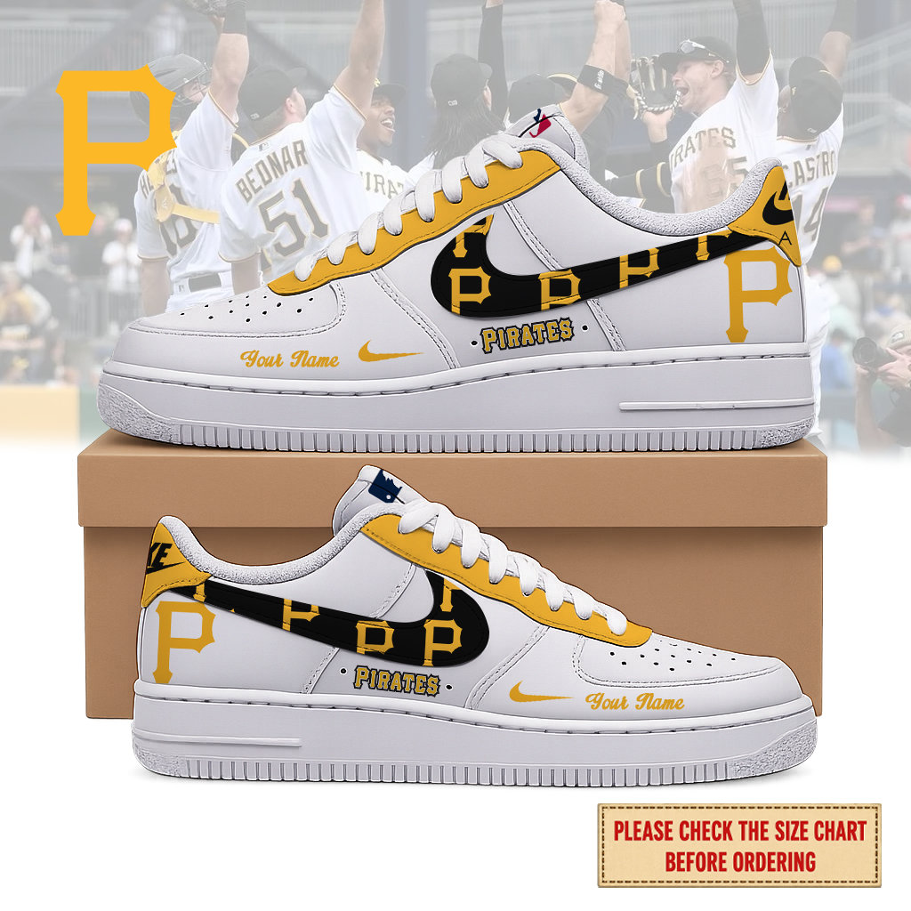 LIMITED EDITION - NEW CUSTOMIZED MLB29 PHP PITTSBURGH PIRATES AF1 SHOES