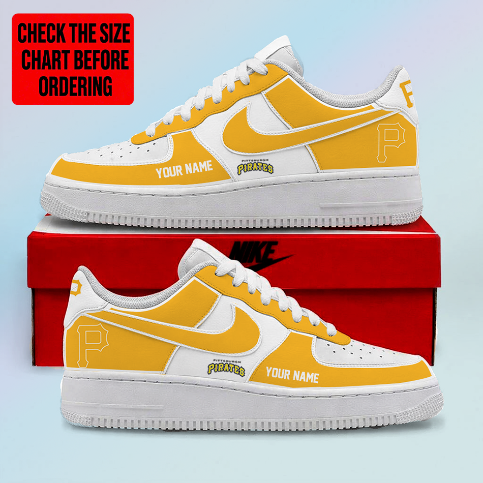 LIMITED EDITION - NEW CUSTOMIZED MLB29 PHP PITTSBURGH PIRATES AF1 SHOES