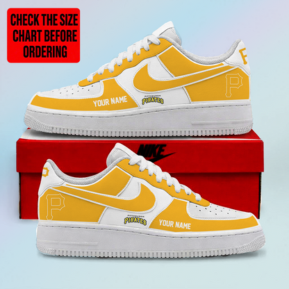 LIMITED EDITION - NEW CUSTOMIZED MLB29 PHP PITTSBURGH PIRATES AF1 SHOES