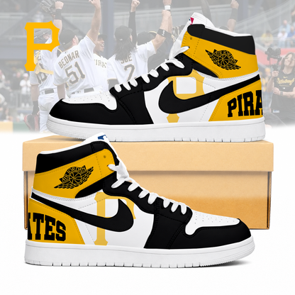 LIMITED EDITION - NEW CUSTOMIZED MLB29 PHP PITTSBURGH PIRATES AIR JORDAN SNEAKERS