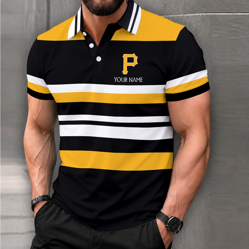 LIMITED EDITION - NEW CUSTOMIZED MLB29 PHP PITTSBURGH PIRATES POLO SHIRT, ZIP POLO SHIRT & T-SHIRTS