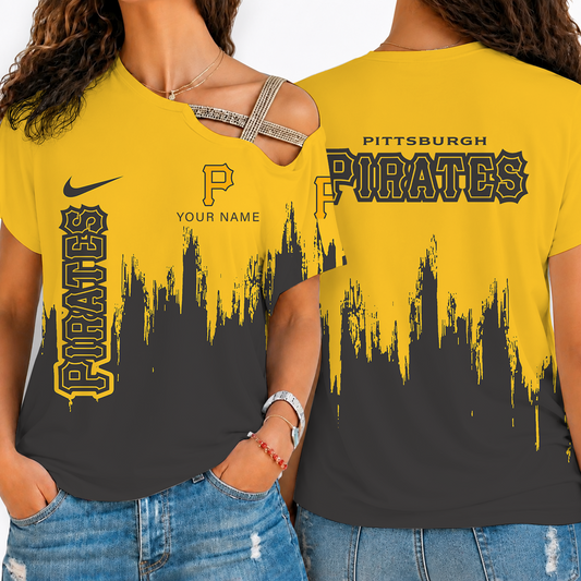 [FLASH SALE] NEW CUSTOMIZED MLB29 PHP PITTSBURGH PIRATES SHOULDER SHIRT