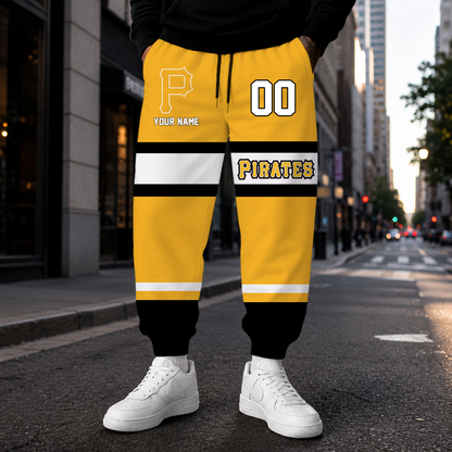 VIRAL EDITION - NEW CUSTOMIZED MLB29 PHP PITTSBURGH PIRATES SWEATPANTS