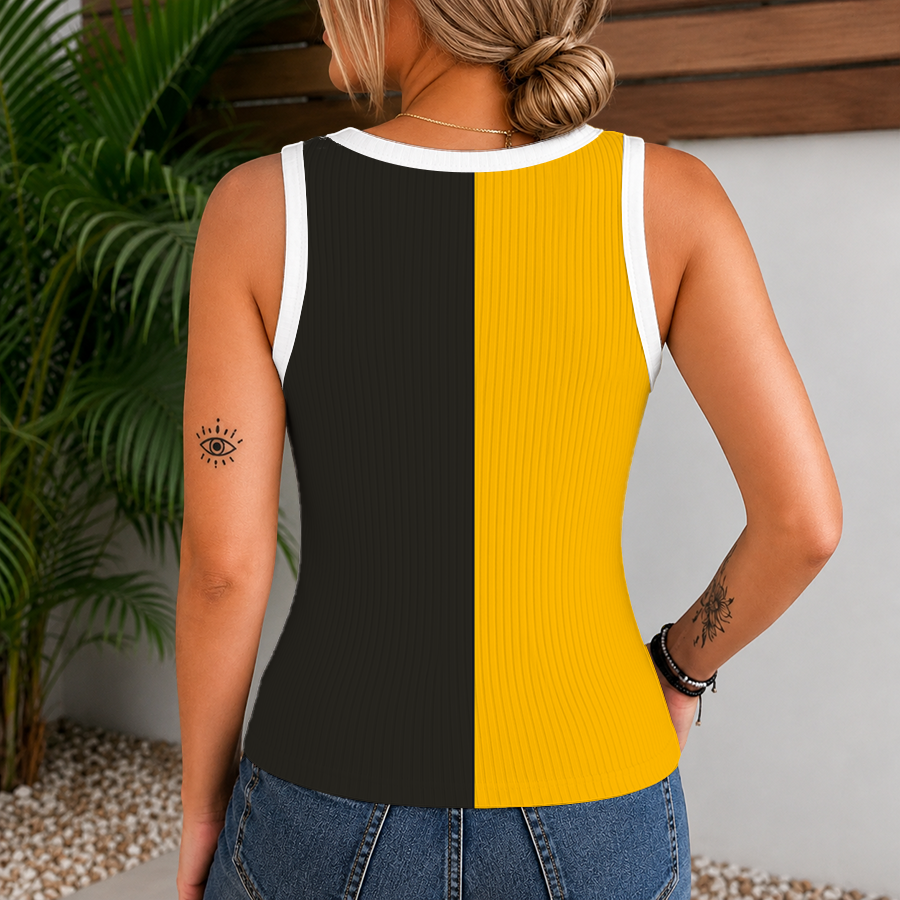 [FLASH SALE] NEW CUSTOMIZED MLB29 PHP PITTSBURGH PIRATES WOMEN'S V-NECK TANK TOP
