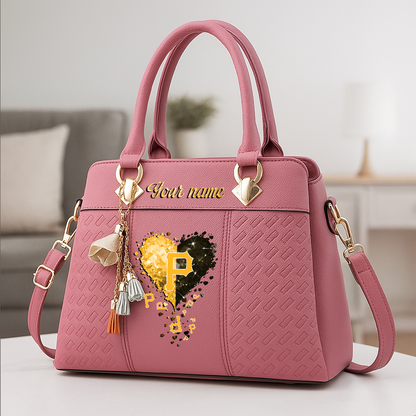 LIMITED EDITION - NEW CUSTOMIZED MLB29 PHP PITTSBURGH PIRATES ZIP HANDBAG MULTICOLOR