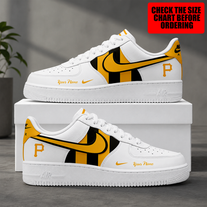 [FLASH SALE] NEW CUSTOMIZED MLB29 PHP PITTSBURGH PIRATES AF1 SHOES