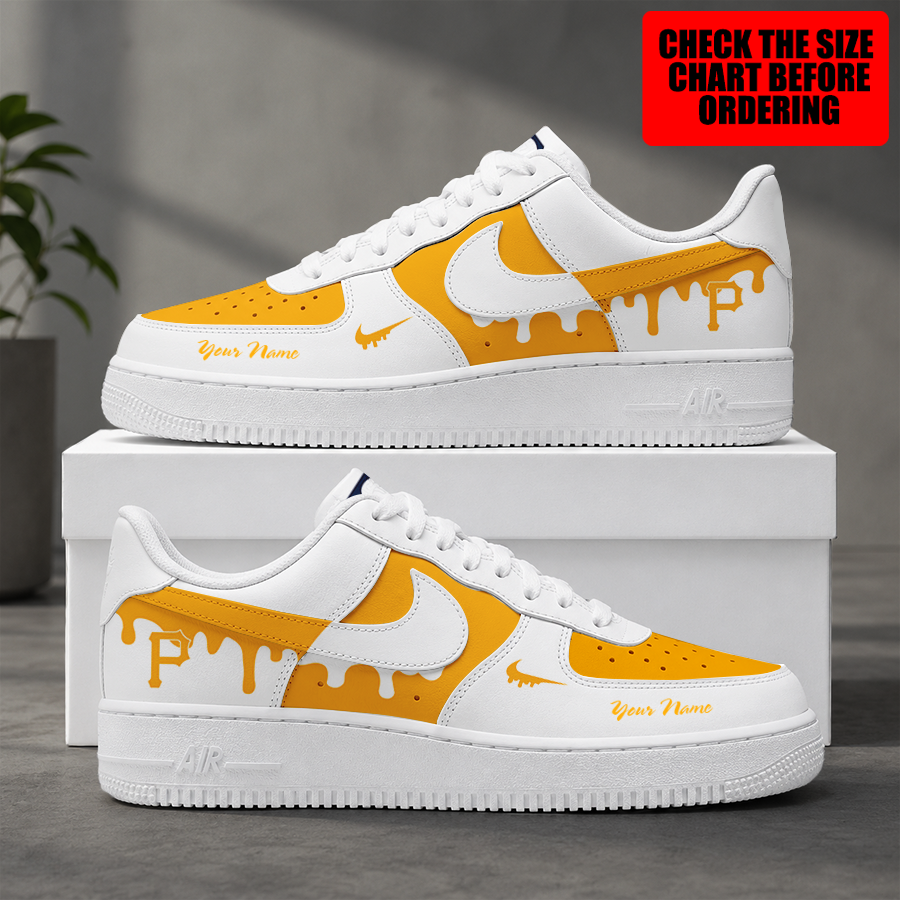 [FLASH SALE] NEW CUSTOMIZED MLB29 PHP PITTSBURGH PIRATES AF1 SHOES