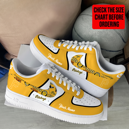 LIMITED EDITION - NEW CUSTOMIZED MLB29 PHP PITTSBURGH PIRATES AF1 SHOES