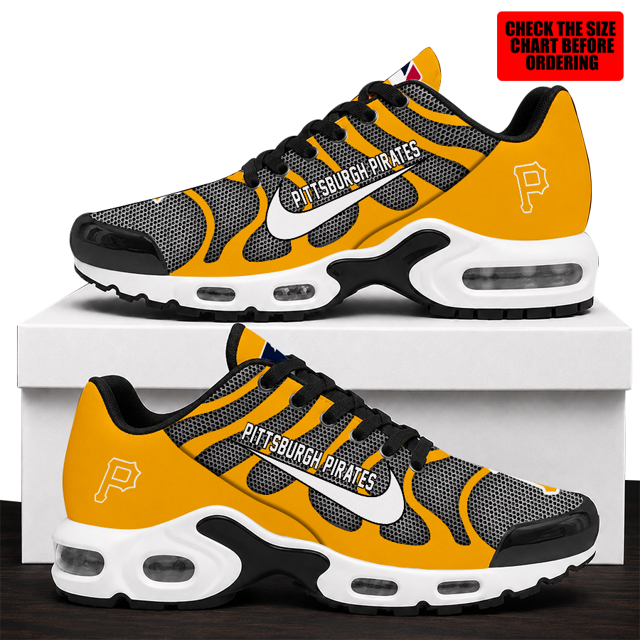 [FLASH SALE] NEW CUSTOMIZED MLB29 PHP PITTSBURGH PIRATES AIR MAX PLUS SNEAKERS