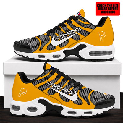 [FLASH SALE] NEW CUSTOMIZED MLB29 PHP PITTSBURGH PIRATES AIR MAX PLUS SNEAKERS