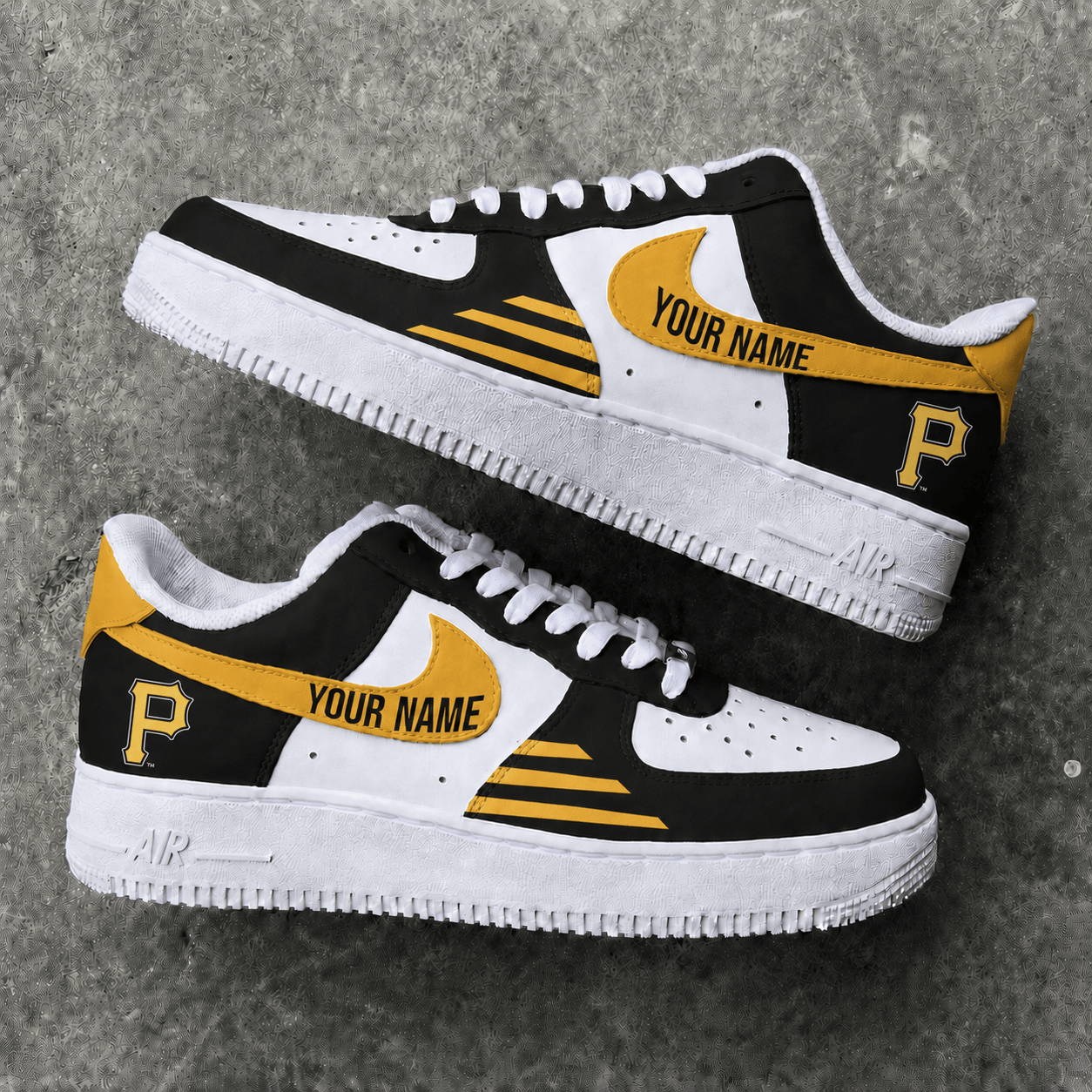 [FLASH SALE] NEW CUSTOMIZED MLB29 PHP PITTSBURGH PIRATES AF1 SHOES