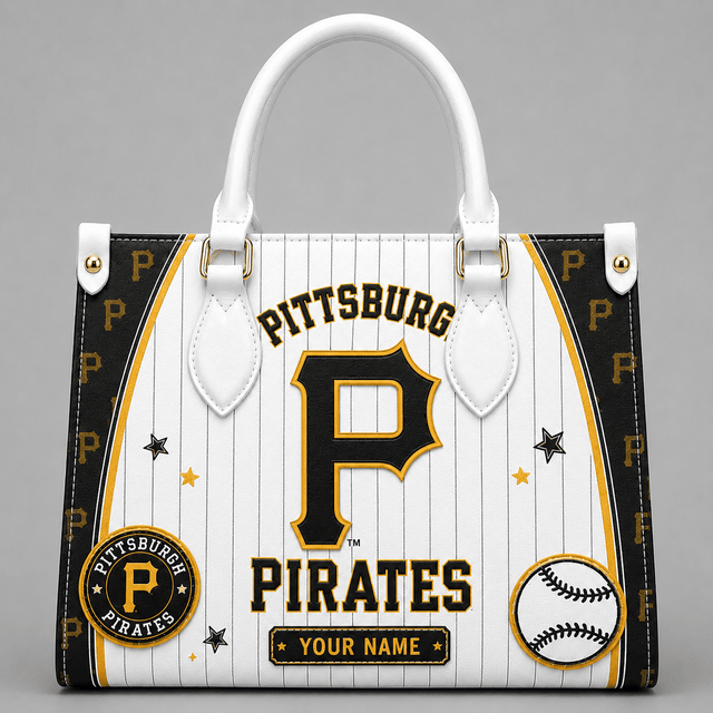 [FLASH SALE] NEW CUSTOMIZED MLB29 PHP PITTSBURGH PIRATES LEATHER HANDBAG