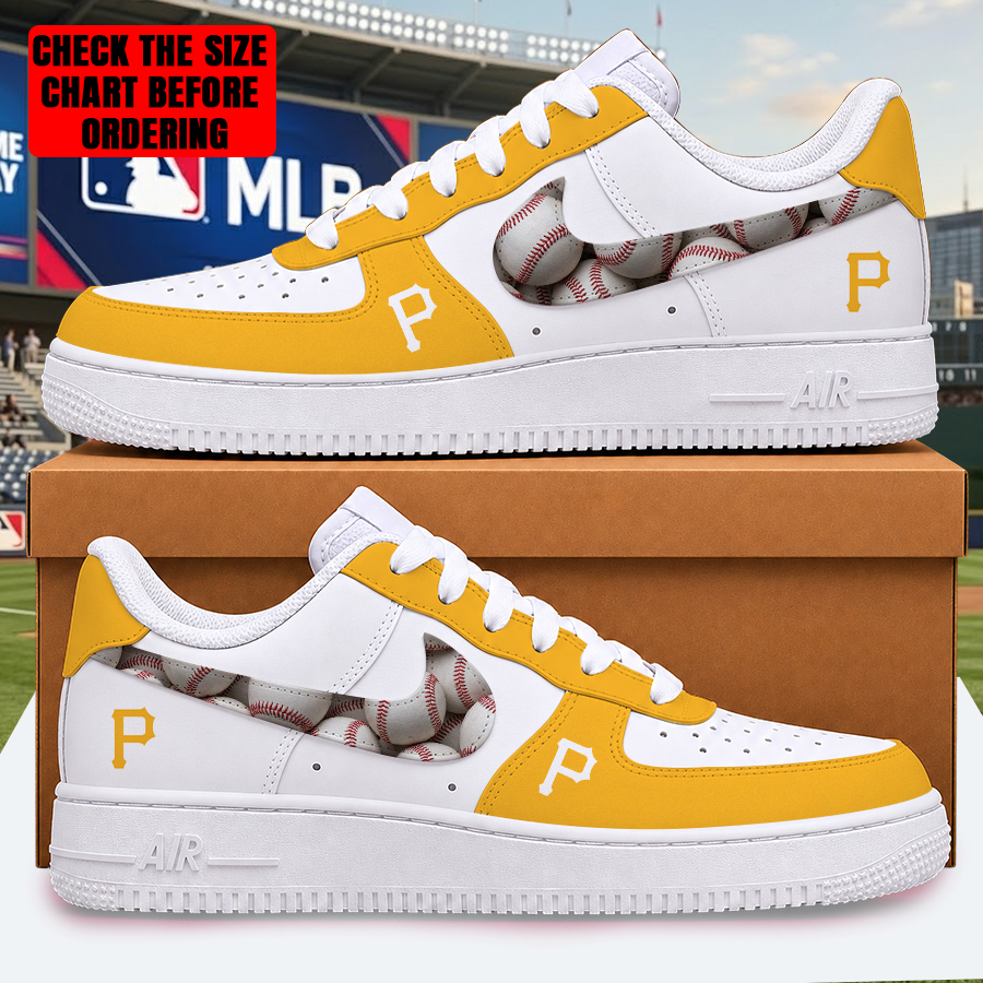 LIMITED EDITION - NEW CUSTOMIZED MLB29 PHP PITTSBURGH PIRATES AF1 SHOES