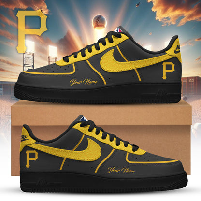 LIMITED EDITION - NEW CUSTOMIZED MLB29 PHP PITTSBURGH PIRATES AF1 SNEAKERS