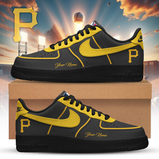 LIMITED EDITION - NEW CUSTOMIZED MLB29 PHP PITTSBURGH PIRATES AF1 SNEAKERS