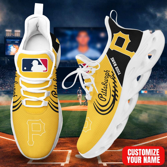 LIMITED EDITION - NEW CUSTOMIZED MLB29 PHP PITTSBURGH PIRATES PREMIUM CLUNKY SNEAKERS