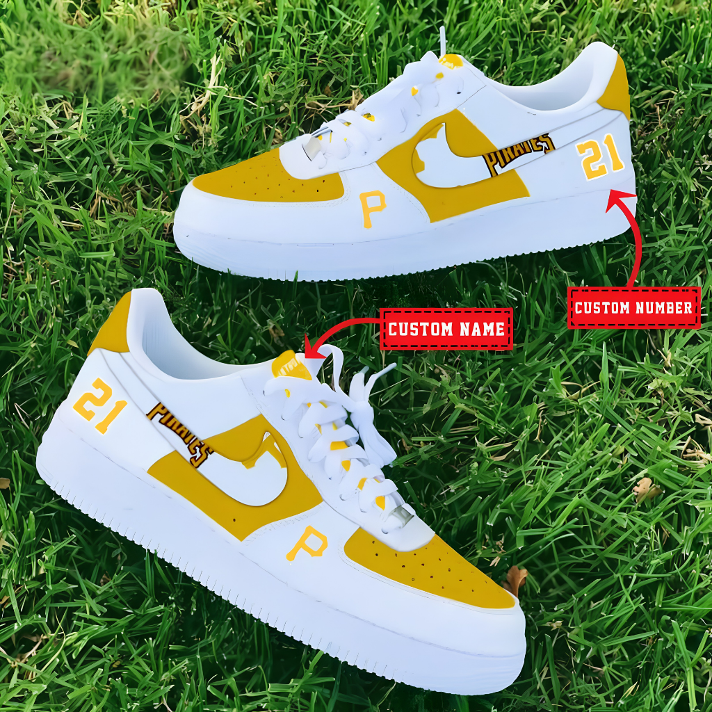 [FLASH SALE] NEW CUSTOMIZED MLB29 PHP PITTSBURGH PIRATES AF1 SHOES