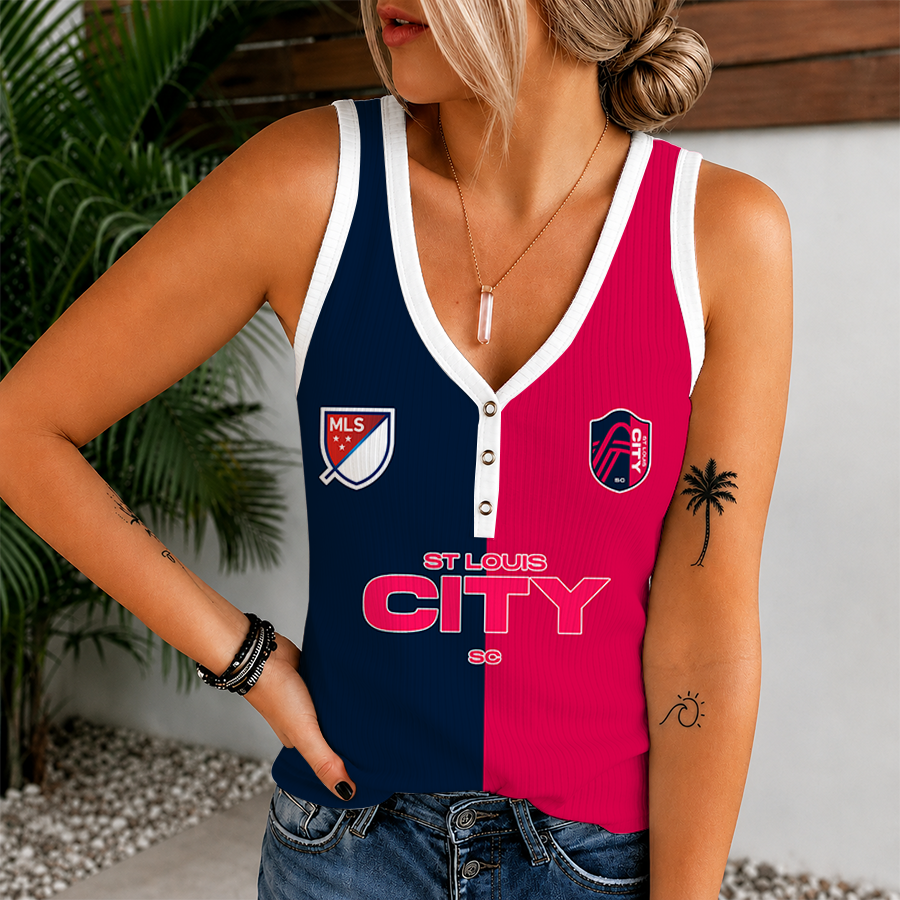 [FAN EXCLUSIVE] NEW CUSTOMIZED MLS29 SLC ST. LOUIS CITY SC V-NECK TANK TOP