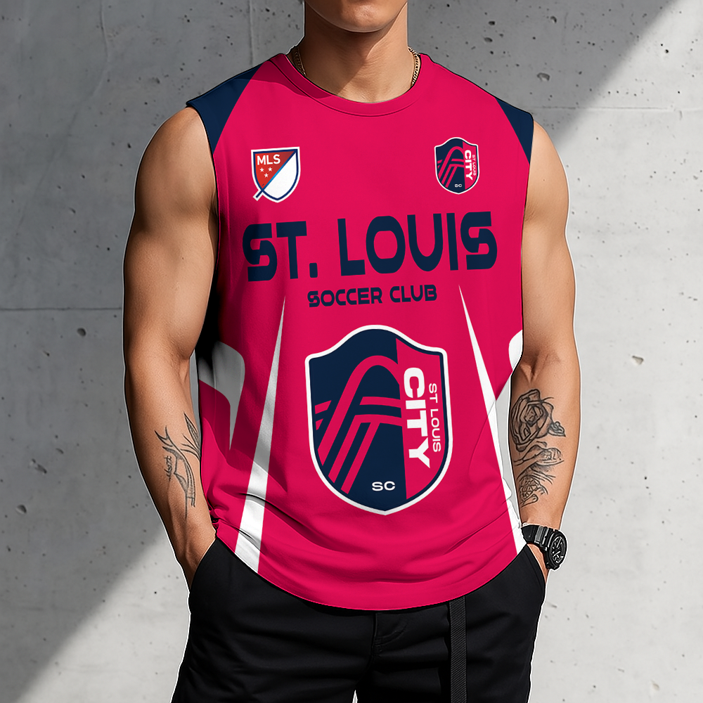 LIMITED EDITION - NEW CUSTOMIZED MLS29 SLC ST.L CITY TANK TOP & GYM SHIRT