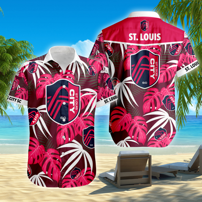ENDING TODAY - NEW CUSTOMIZED MLS29 SLC ST. LOUIS CITY SC UNISEX HAWAIIAN SHIRT