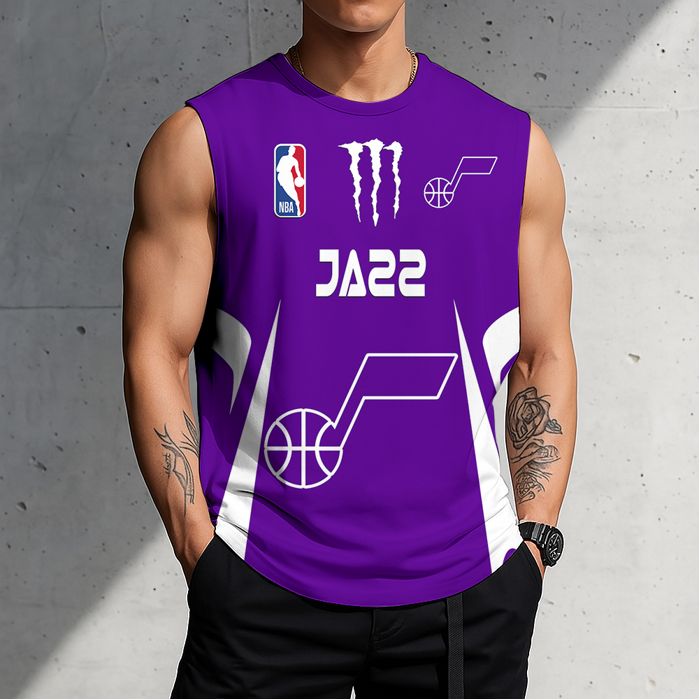 LIMITED EDITION - NEW CUSTOMIZED NBA29 UJZ UTAH JAZZ MEN'S GYM SHIRT