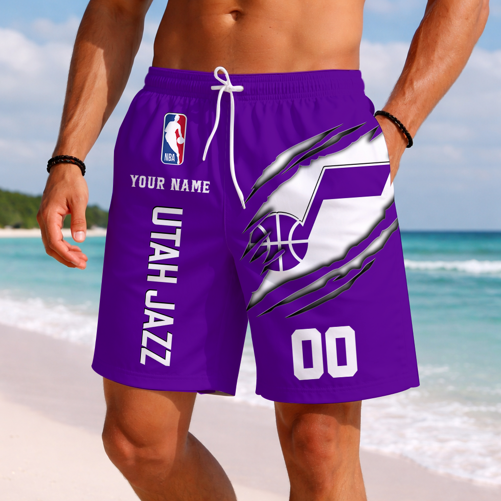 LIMITED EDITION - NEW CUSTOMIZED NBA29 UJZ UTAH JAZZ SHORT PANTS
