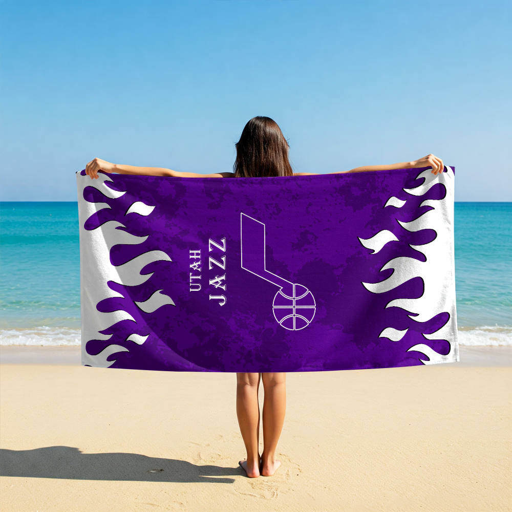 LIMITED EDITION - NEW CUSTOMIZED NBA29 UJZ UTAH JAZZ BEACH TOWEL FOR FAN