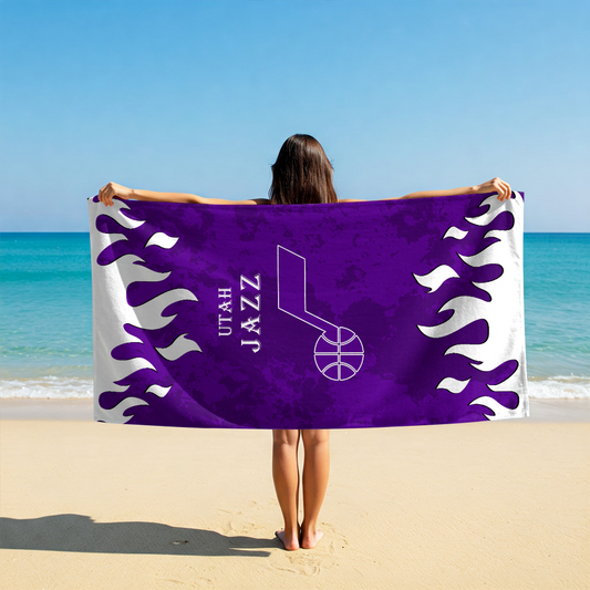 LIMITED EDITION - NEW CUSTOMIZED NBA29 UJZ UTAH JAZZ BEACH TOWEL FOR FAN