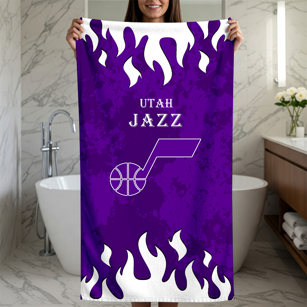 LIMITED EDITION - NEW CUSTOMIZED NBA29 UJZ UTAH JAZZ BEACH TOWEL FOR FAN