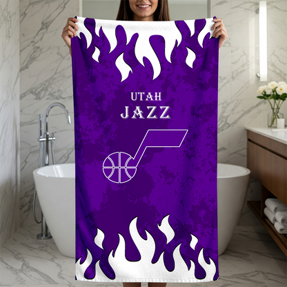 LIMITED EDITION - NEW CUSTOMIZED NBA29 UJZ UTAH JAZZ BEACH TOWEL FOR FAN