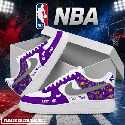 LIMITED EDITION - NEW CUSTOMIZED NBA29 UJZ UTAH JAZZ AF1 SHOES