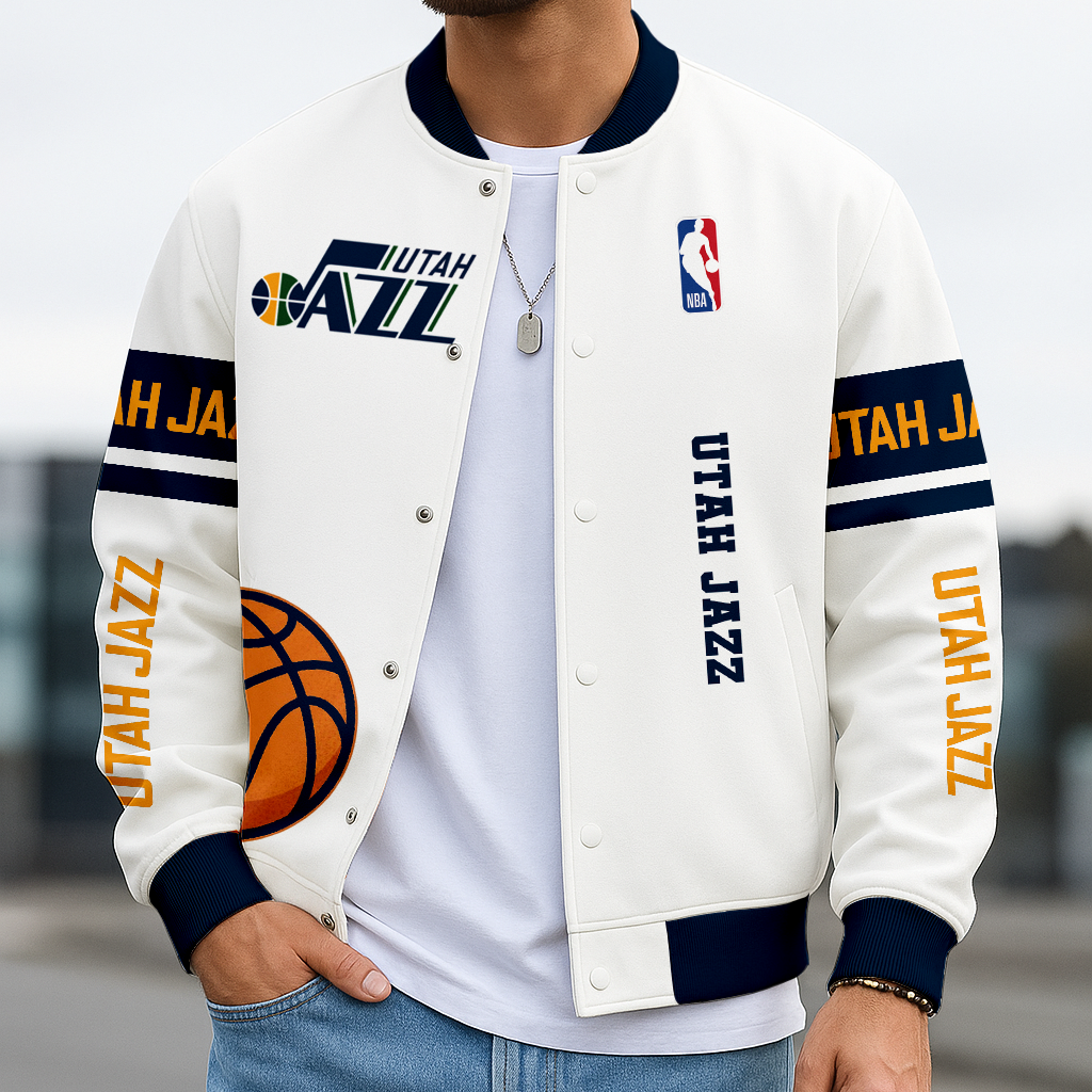 LIMITED EDITION - NEW CUSTOMIZED NBA29 UJ UTAH JAZZ BASEBALL JACKET