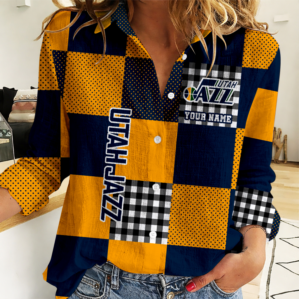 LIMITED EDITION - NEW CUSTOMIZED NBA29 UJZ UTAH JAZZ WOMEN CASUAL SHIRT FOR FAN