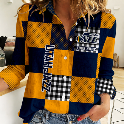 LIMITED EDITION - NEW CUSTOMIZED NBA29 UJZ UTAH JAZZ WOMEN CASUAL SHIRT FOR FAN