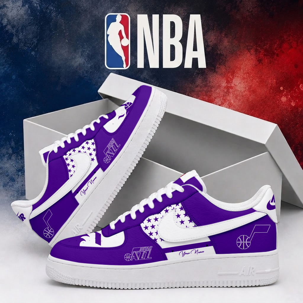 LIMITED EDITION - NEW CUSTOMIZED NBA29 UJZ UTAH JAZZ AF1 SHOES